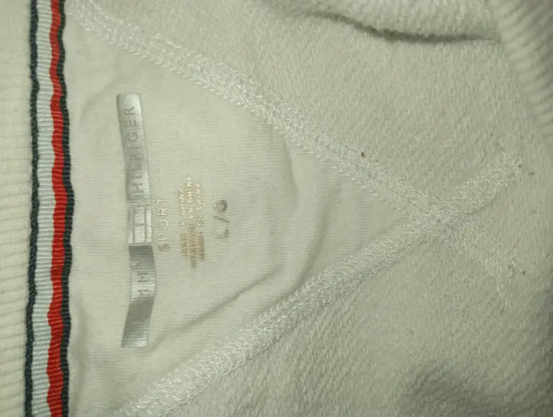 Polerón Tommy Hilfiger blanco y azul - 3
