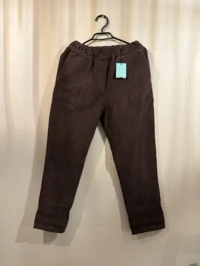Pantalones de pana marrón oscuro franca fortuna - miniatura 1