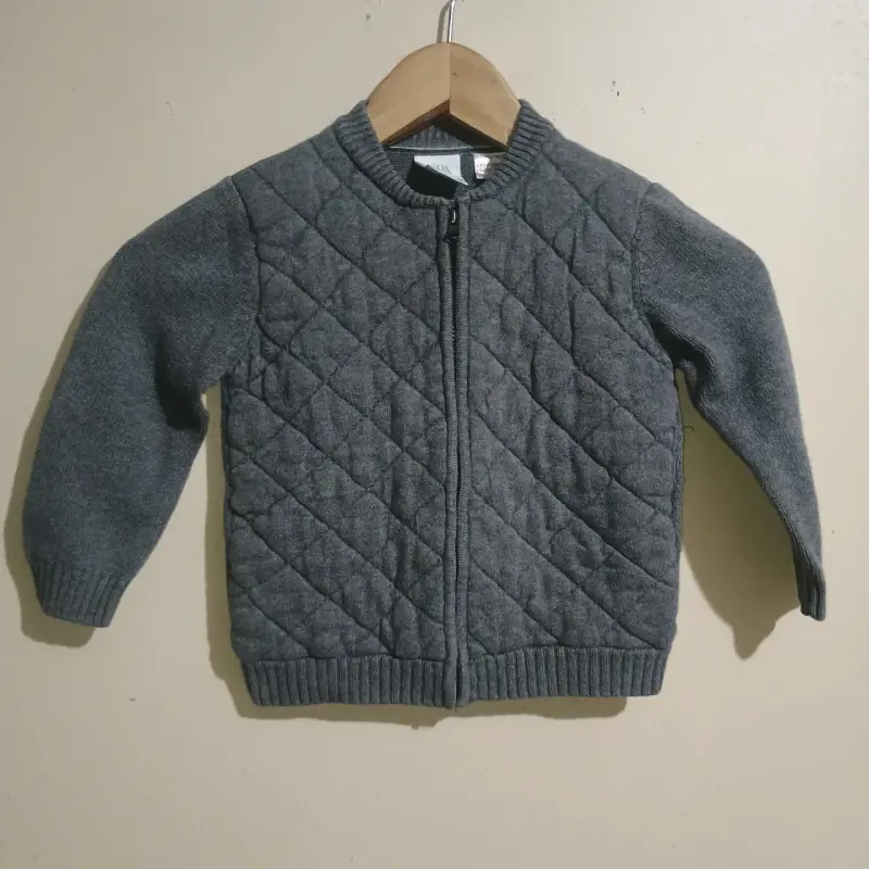 Chaqueta acolchada gris para niño - 1