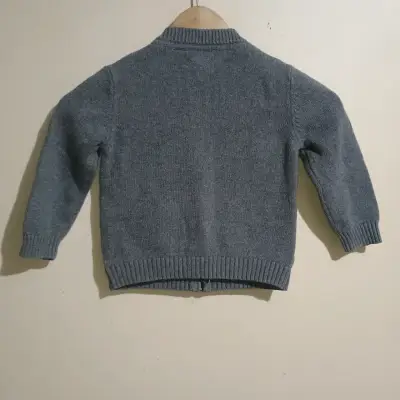Chaqueta acolchada gris para niño - miniatura 2