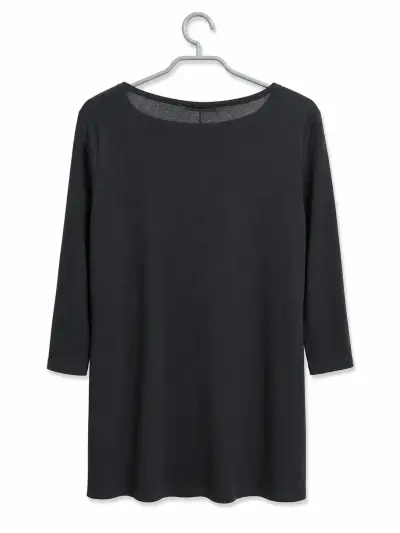 Vestido negro de manga larga Mango - miniatura 2
