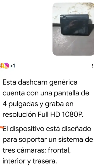 Cámara de seguridad para auto con cable - miniatura 3