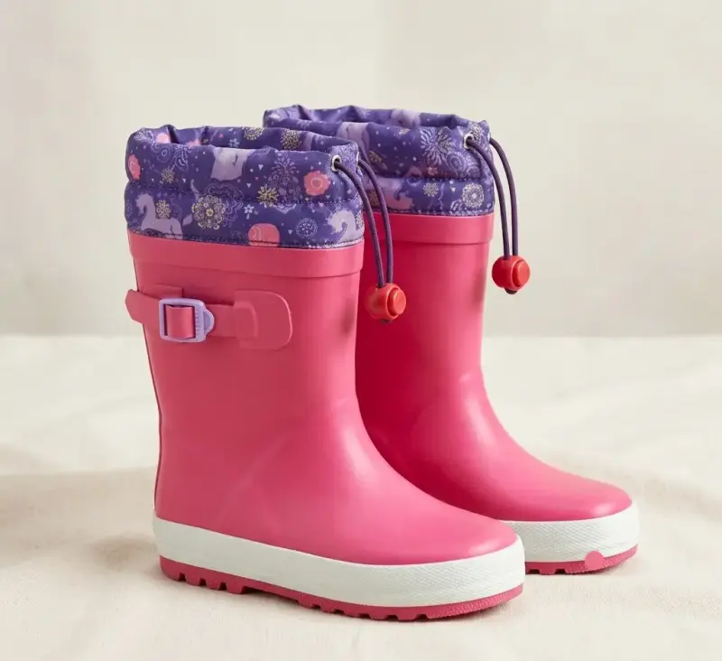 Botas de lluvia infantiles rosadas 26 - 1