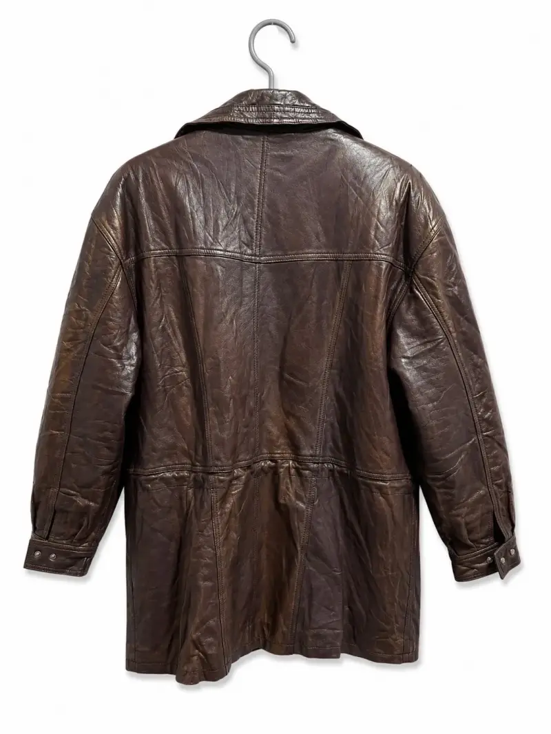 Chaqueta de cuero marrón Matrix Collection - 2