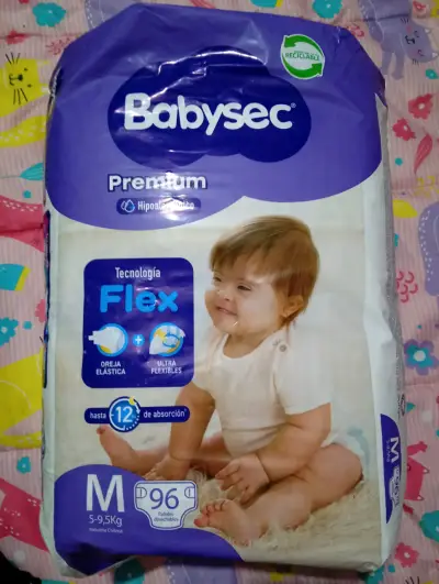 Pañales Babysec Premium Flex M 96 unidades - miniatura 1