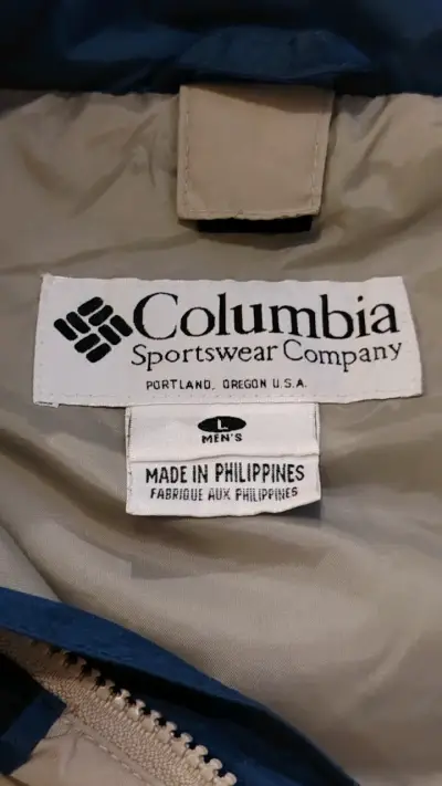 Chaqueta impermeable Columbia beige y negra - miniatura 3