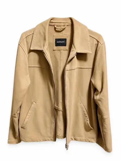 Chaqueta beige de algodón para hombre - miniatura 1