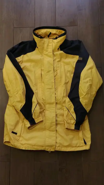 Chaqueta impermeable Columbia amarilla y negra - miniatura 1