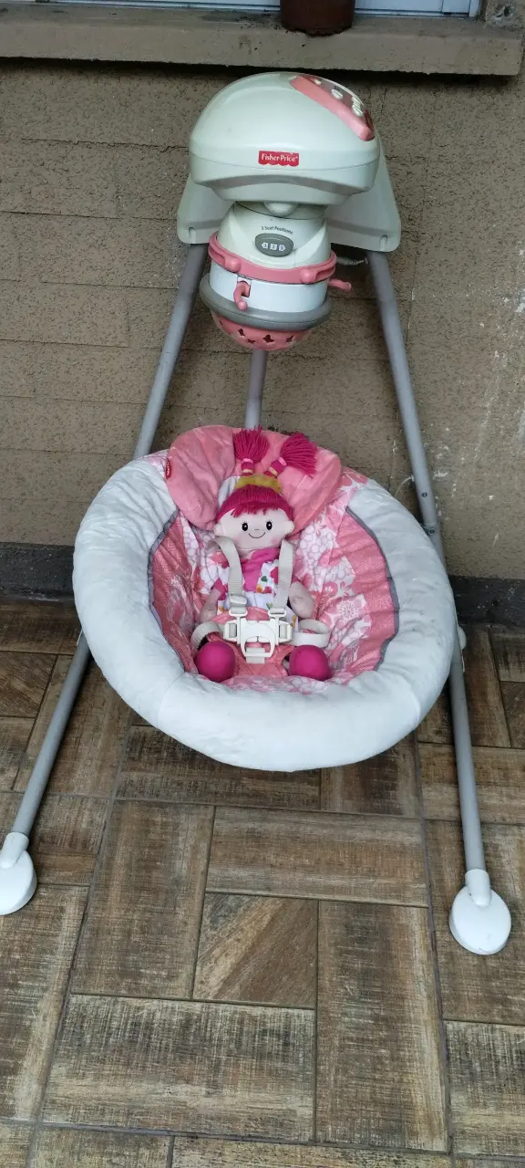Mecedora para bebé Fisher-Price rosa - 1