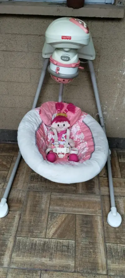 Mecedora para bebé Fisher-Price rosa - miniatura 1