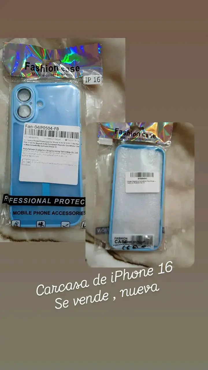 Carcasa azul para iPhone 16 nueva