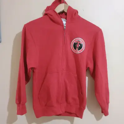 Polerón rojo con capucha y cierre - miniatura 1