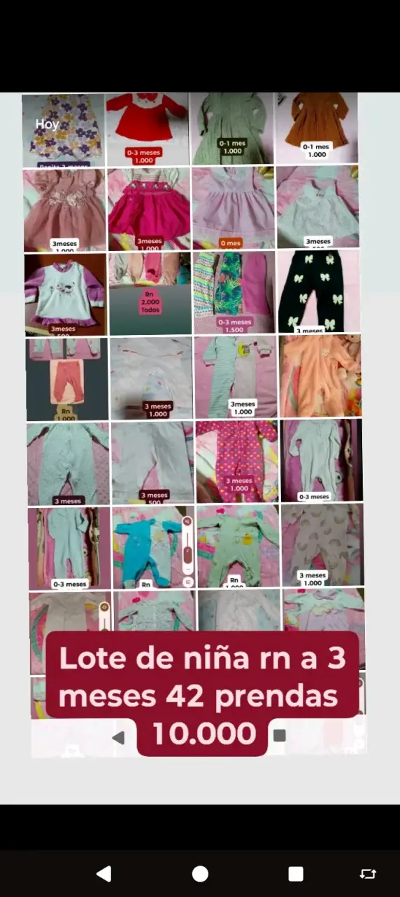Ropa de bebe niña rn a 3 meses - 6