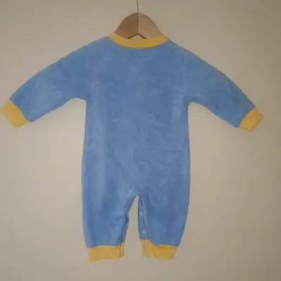Pijama enterito azul para bebé - miniatura 2