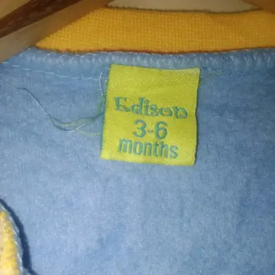 Pijama enterito azul para bebé - miniatura 4