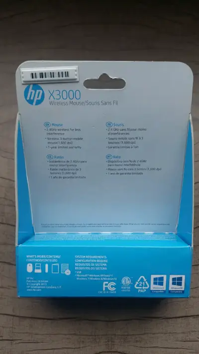 Mouse inalámbrico HP X3000 rojo - miniatura 2