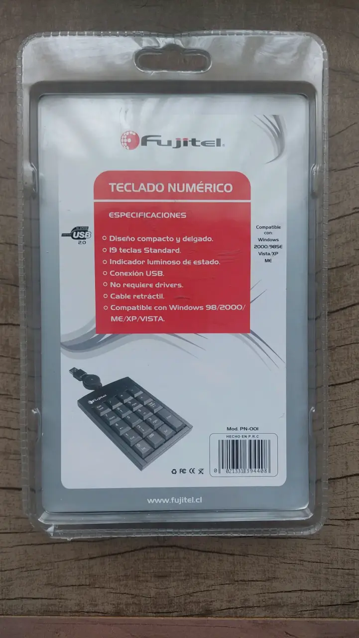 Teclado numérico Fujitel USB retráctil - 2