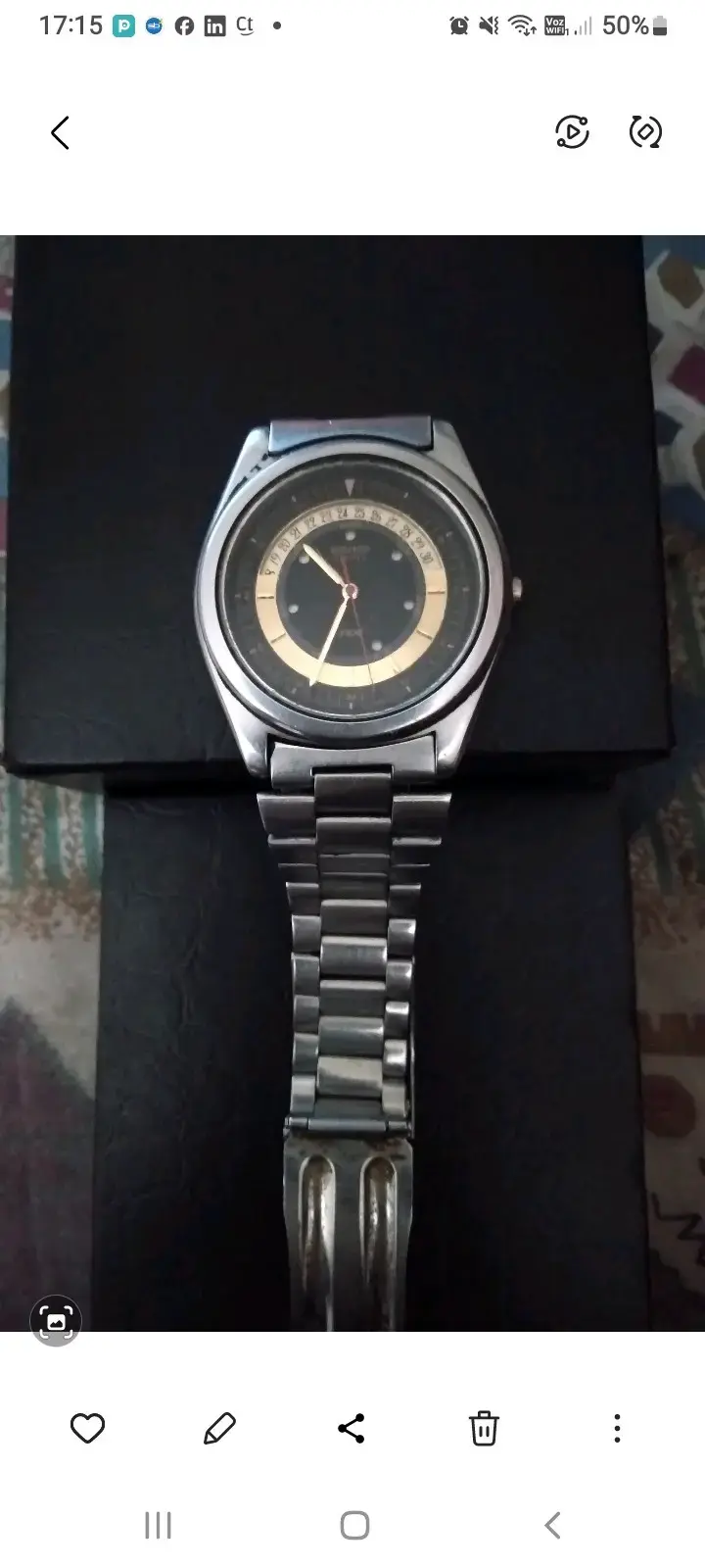 Reloj Seiko vintage de acero inoxidable - 1