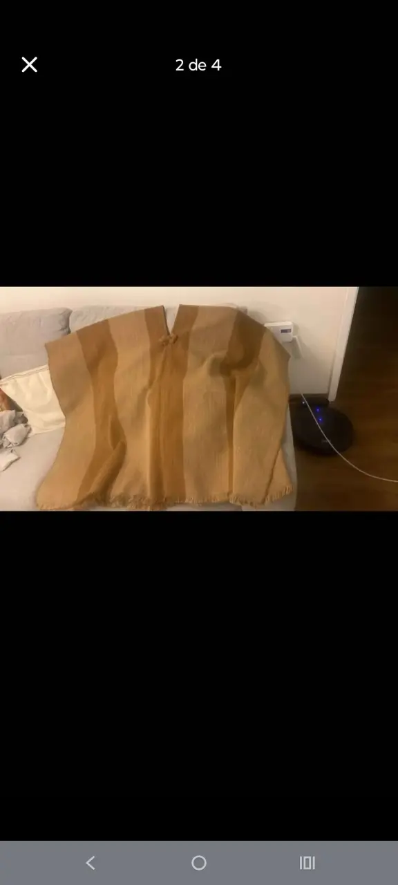 Poncho de lana en tonos tierra - 3