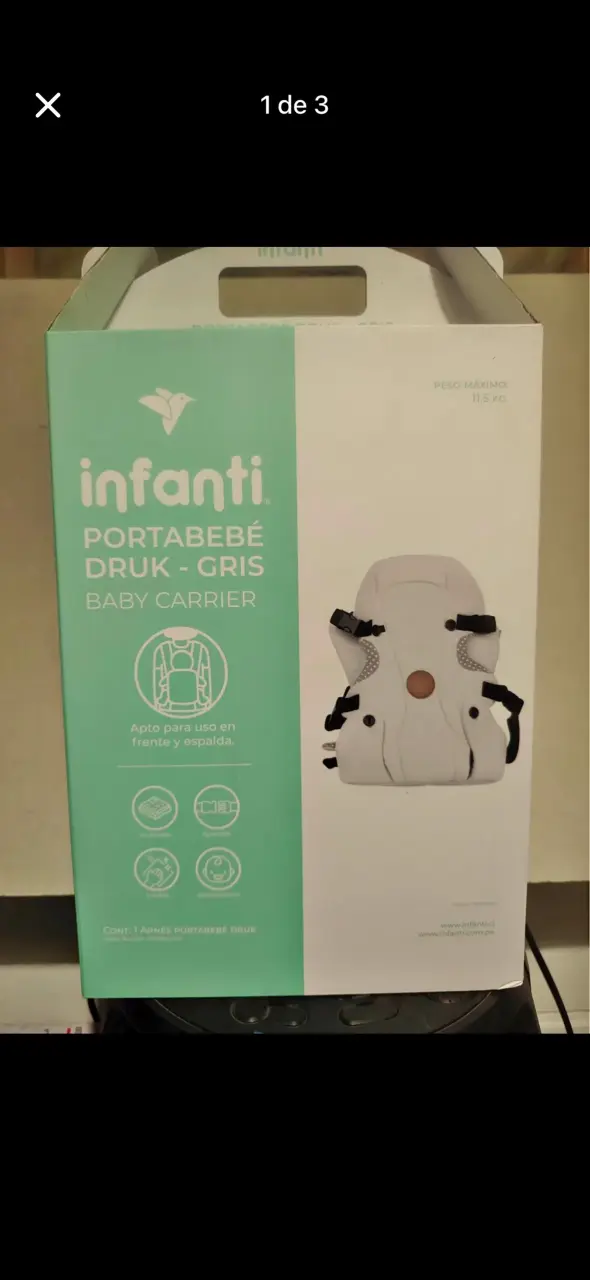 Portabebé Infanti Druk Gris - 1