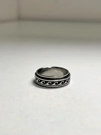 Anillo de acero inoxidable antiestrés - miniatura 1