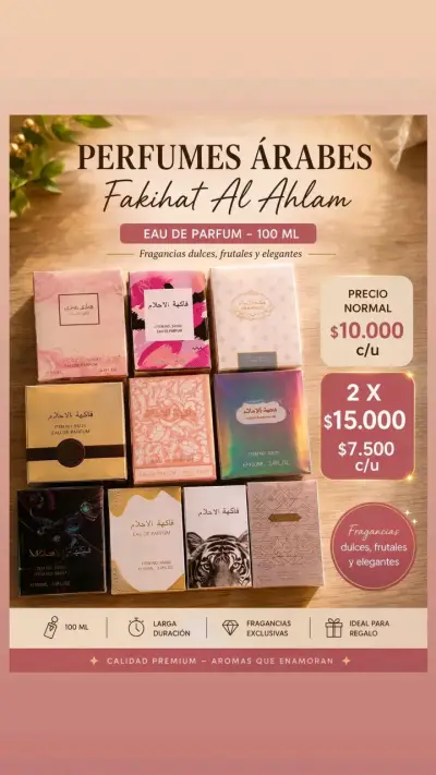 Perfumes Árabes Fakihat Al Ahlam 100ml - miniatura 1