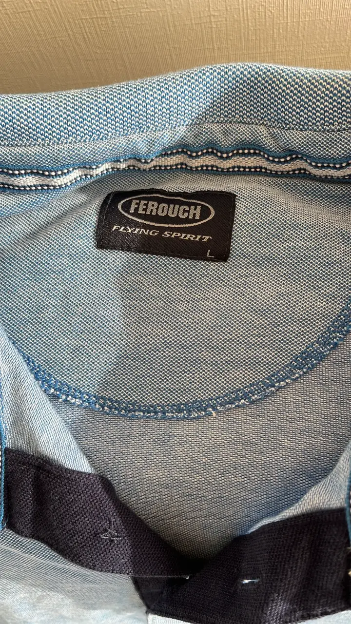 Polera  azul claro para hombre - 2