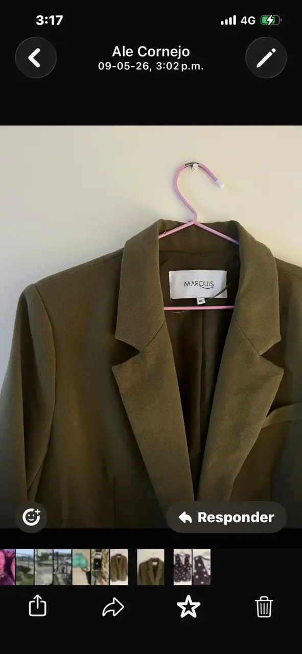 Blazer verde marca Marquis talla M - 3