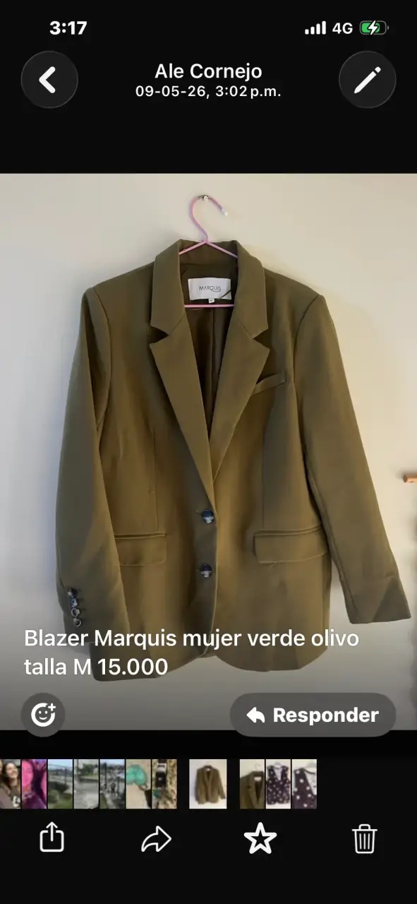 Blazer verde marca Marquis talla M - 4