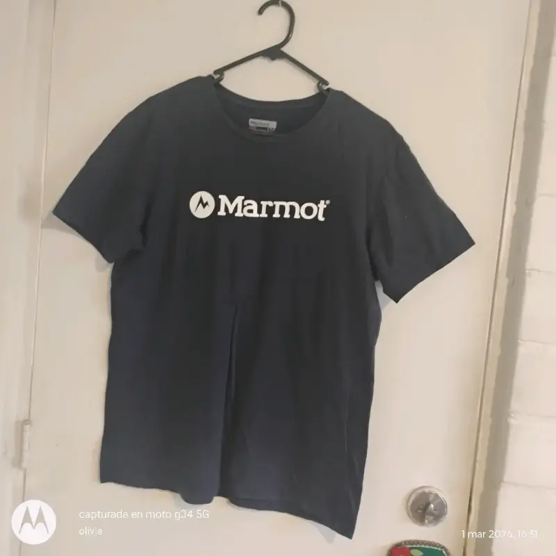 Polera Marmot negra para hombre - 1