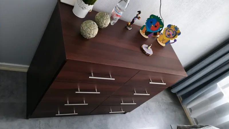 Cómoda de madera con seis cajones - 5