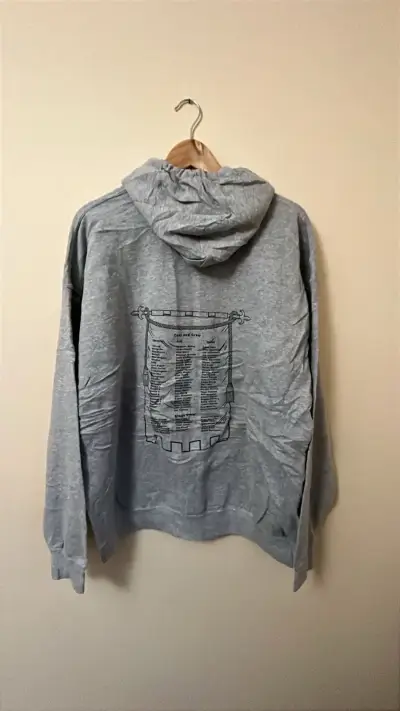 Polerón gris con capucha y diseño de dragón - miniatura 2