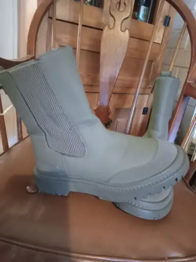 Botines Chelsea verdes de goma niña - miniatura 5