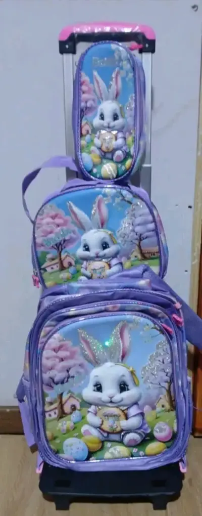 Set de mochilas infantiles con ruedas - miniatura 3