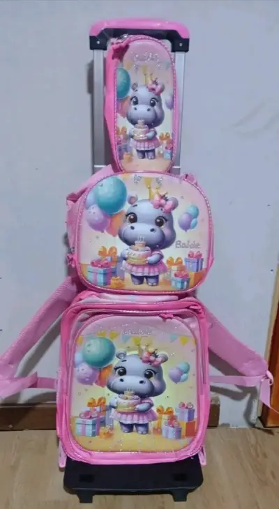 Set de mochilas infantiles con ruedas - miniatura 5