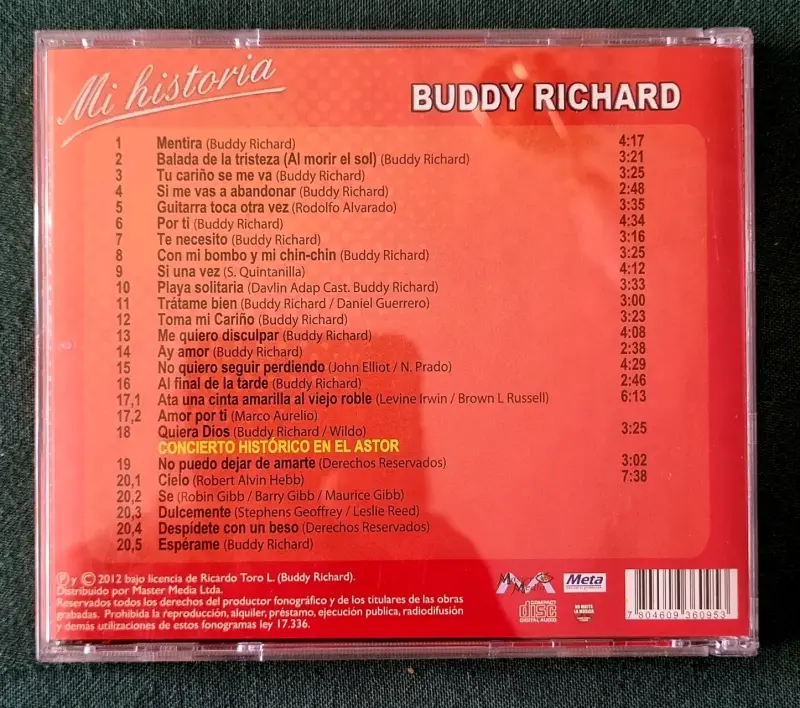 BUDDY RICHARDS: MI HISTORIA 50 AÑOS - 20 ÉXITOS - 3