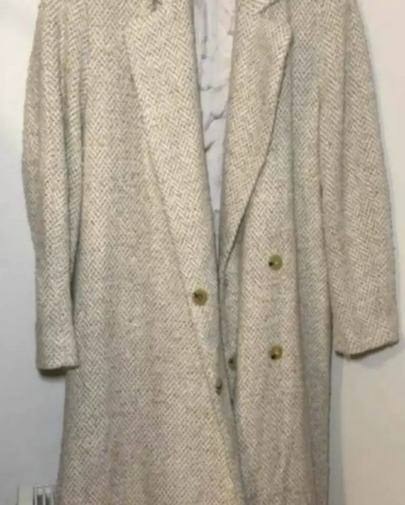 Abrigo largo beige elegante - 2