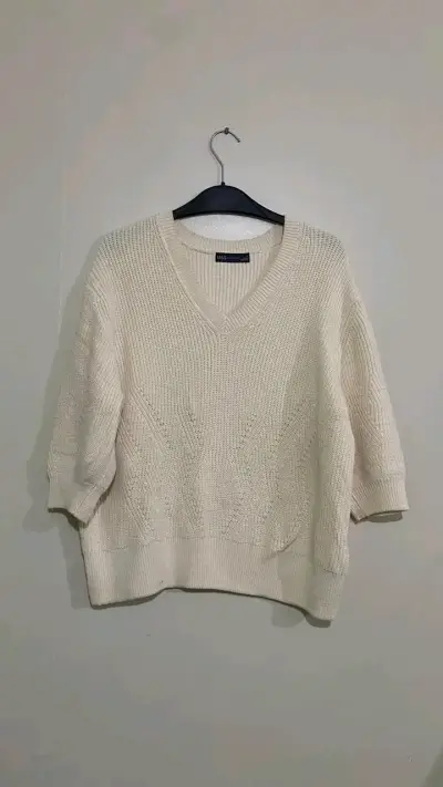 Cardigan de punto rojo para mujer - miniatura 2