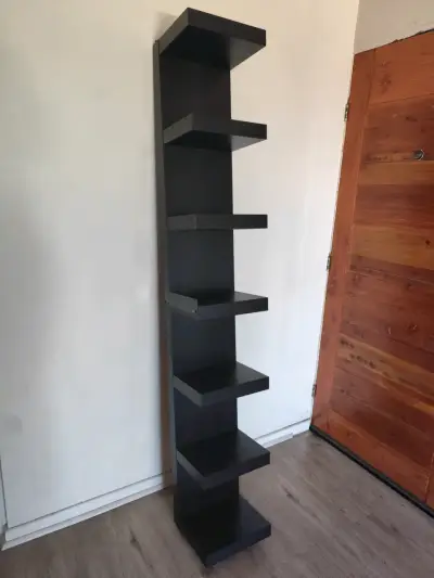 Estante vertical de madera negra ikea LACK - miniatura 1