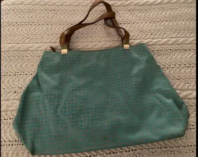 Bolso tote verde con diseño geométrico - miniatura 5