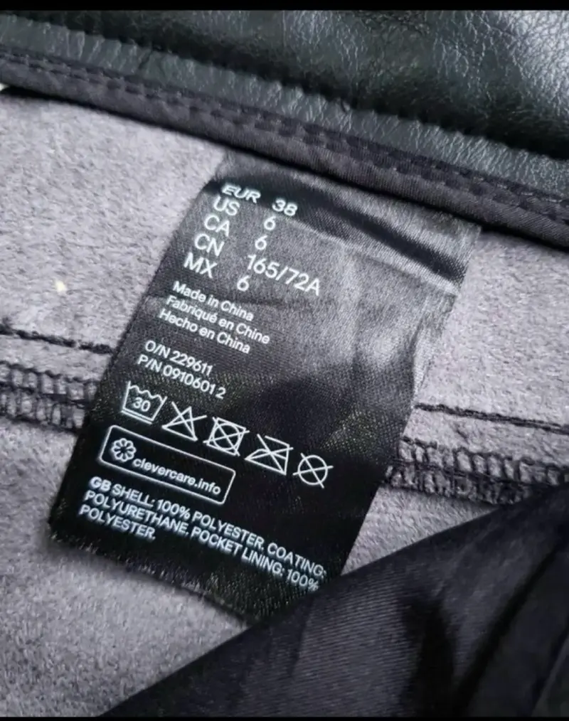 Pantalones de cuero negro para Mujer - 2