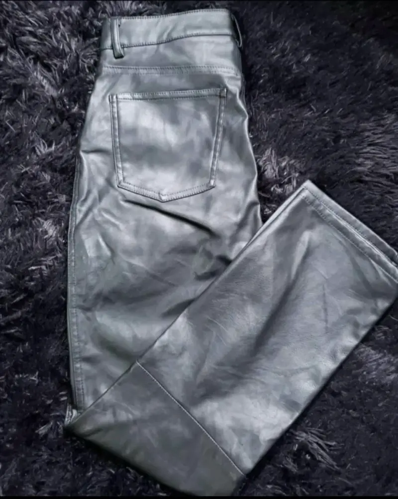 Pantalones de cuero negro para Mujer - 3