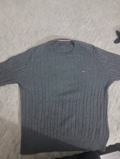 Suéter gris de lana Tommy Hilfiger - miniatura 2