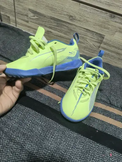 Zapatillas deportivas verde neón y azul talla 31 - miniatura 1