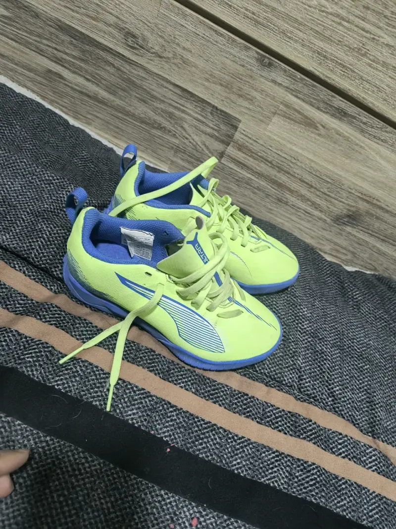 Zapatillas deportivas verde neón y azul talla 31 - 2