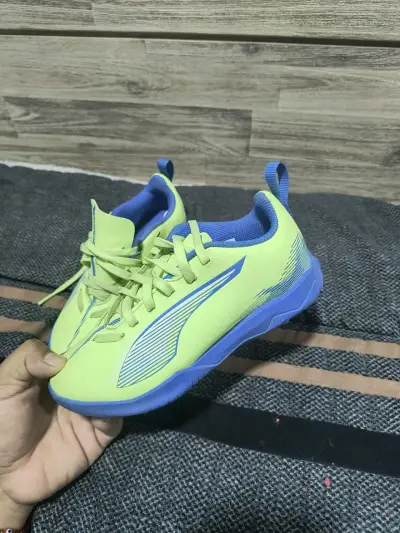 Zapatillas deportivas verde neón y azul talla 31 - miniatura 5