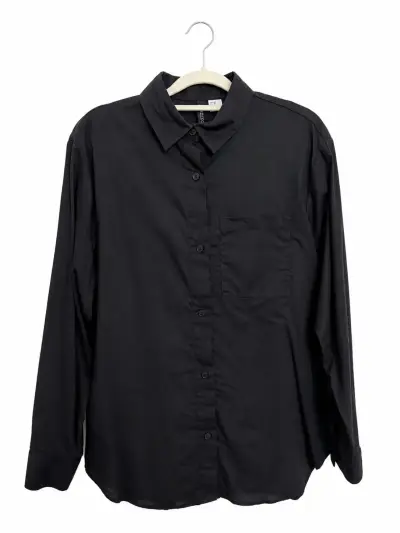 Blusa negra mujer H&M algodón - miniatura 1