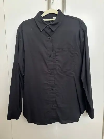 Blusa negra mujer H&M algodón - miniatura 2