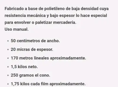 Rollo de film plástico transparente - miniatura 2