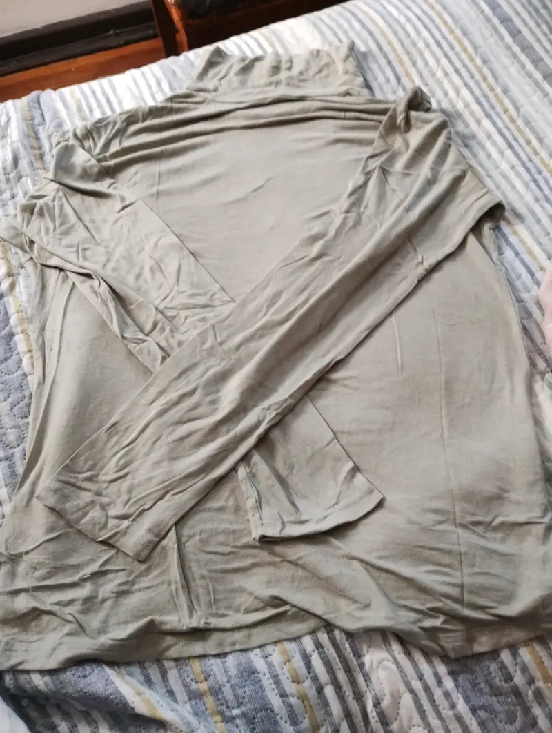 Polera manga larga color verde XXL